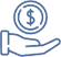 Hand holding dollar sign coin, representing dental payment or financial services at Aspire Dental.