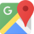 Google Maps logo icon in red, yellow, and blue colors on white background